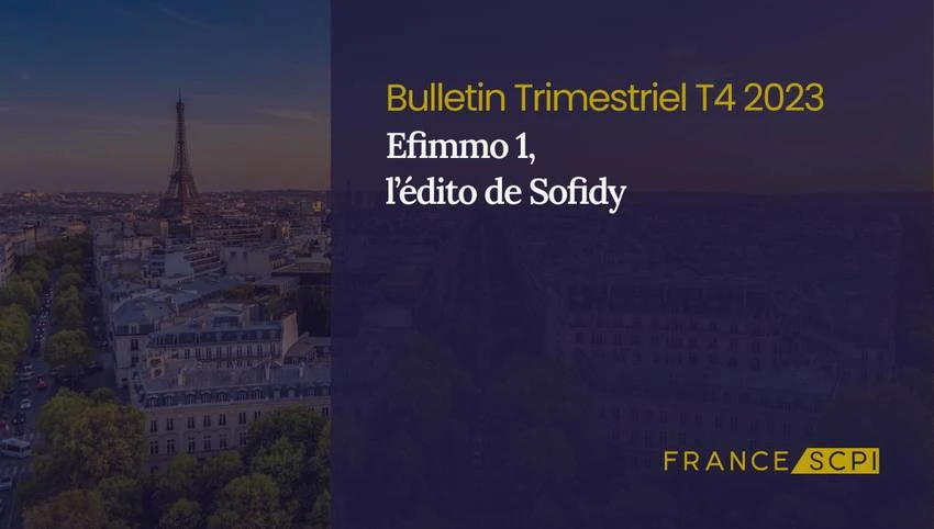 2023 synonyme de cessions pour la SCPI Efimmo 1