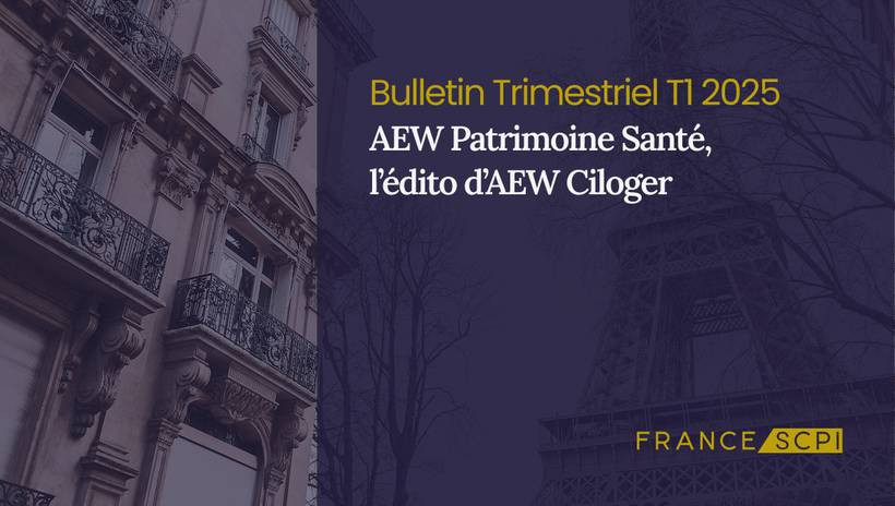 Maintien du prix de part pour la SCPI AEW Patrimoine Santé