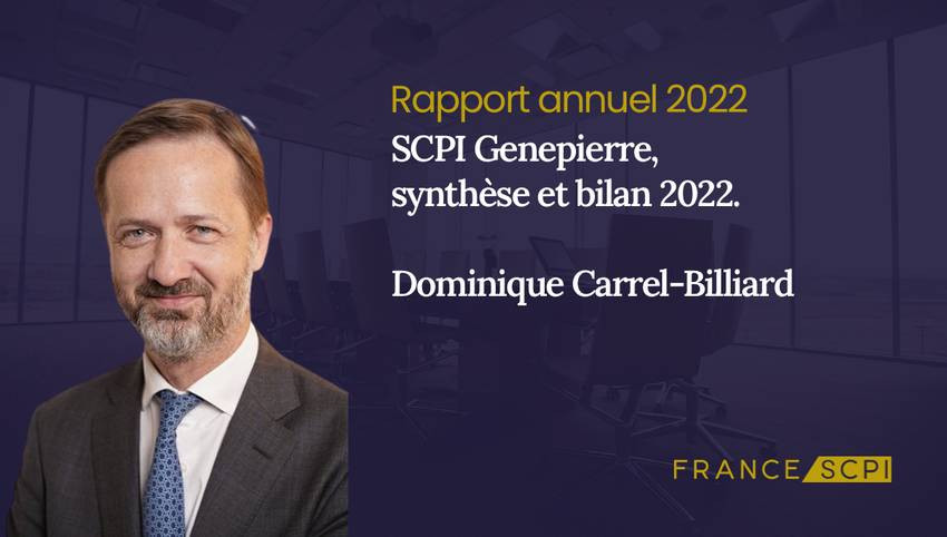 Genepierre, synthèse de l'année 2022 de la SCPI d'Amundi Immobilier présidée par Dominique Carrel-Billiard